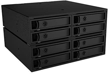 ICY BOX 4-Way 2.5 Inch Backplane for 1x 5, 25 Inch Bay, SAS III 12 Gbit/S and SATA III 6 Gbit/S, MINI SAS HD Host, Fan