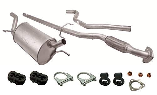 Ferroz Export Komplett Auspuffanlage Ersatz für Opel Corsa D 1.2 (2005–2014) inkl. Montagesatz – OEM 13263399, 13220779