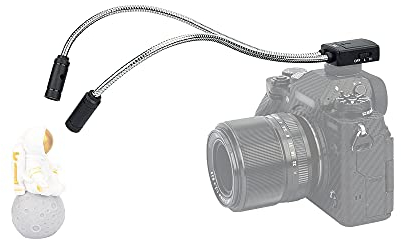 JJC Macro Arm Light, 5600K Flexible Macro LED Lamp for Nikon Canon Sony DSLR Camera, 5 Levels Adjustable Lighting Brightness Hot Shoe Mount Flash Fits Shooting Insects/Plants/Jewelry and More