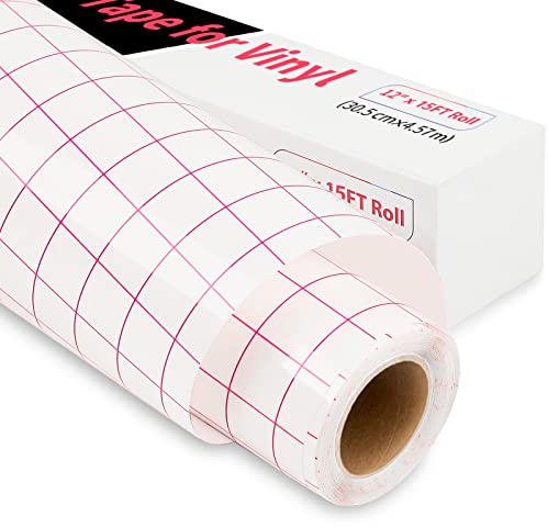 Transferfolie Plotter für Plotterfolie Vinyl - Lya Vinyl 30,5 x 457,5cm Übertragungsfolie Plotter for Cri-cut, Silhouette Cameo, Cricut Transferfolie für Partydekoration, Becher, Fenster und Aufkleber