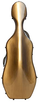 HDYNUZ Cello-Koffer mit Rädern, 4/4 Karbonfaser-Cello-Hartschalenkoffer, wasserdicht und komprimierbar, leichte Luftfracht (Color : Yellow)