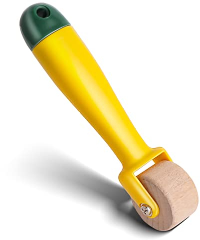 Grevosea 1 Stück Seam Roller Steppnahtroller 15cm Tapete Seam Roller Naht Handdruck Rolle Griff Wand Papier Naht Dekoration Werkzeug für Quilten Nähen Drucken Tapete Home Decoration