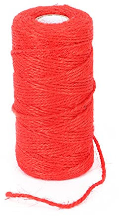 100 M Schnur, Dekoration, Schmuck, Jute Dekorationen, Gerollte Schnur, Hanf, Natürliches Hanfseil, Gerolltes Hanfseil (Rot)