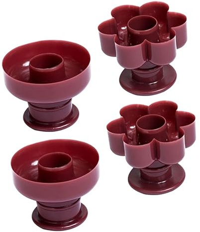 JOINPAYA 4Pcs Donut Shapes Doughnut Maker Donut Cutter Molds Cake Stencils Cookie Stencils Cake Decoration Baking Mold Cake Making Mold Baking Mould Decorate Cake Mold Plastic Baking Tools