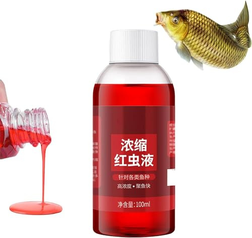 Pelinuar Red Worm Scent Fish Lockstoffe, Hochkonzentrierte Fischköder, 1 Stück