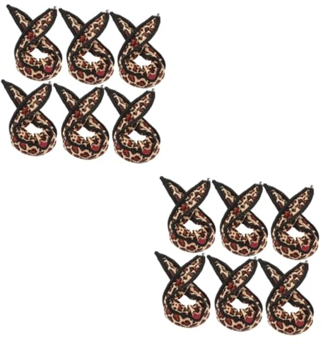 FRCOLOR 12pcs Leopard Print Hair Curlers Heatless Sponge Rollers for Easy Wavy Styles for Women Hair Styling Tools Diy Overnight Curls