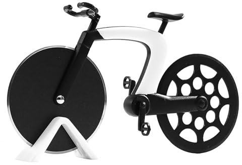 HugMiu Rueda del Cortador de la Pizza de la Bicicleta, cortadora Dual de la Pizza de la Rueda del Cortador de la Pizza del acero Inoxidable, cortadores de la Pizza de la Bici