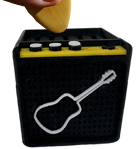 Vetrina per plettri per chitarra, supporto per custodia per plettri per chitarra,Porta plettro per chitarra in resina, porta plettro - Paletta per chitarra Piccola scatola decorativa per plettri per c