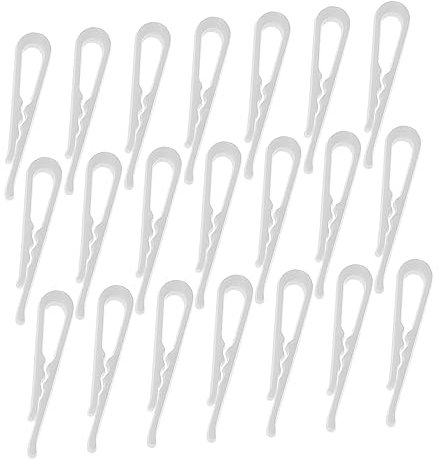 OFFSCH 200pcs Smooth Plastic Clothespin Holder Home Shirt Clamps Sleepwear Clips Apron Clips