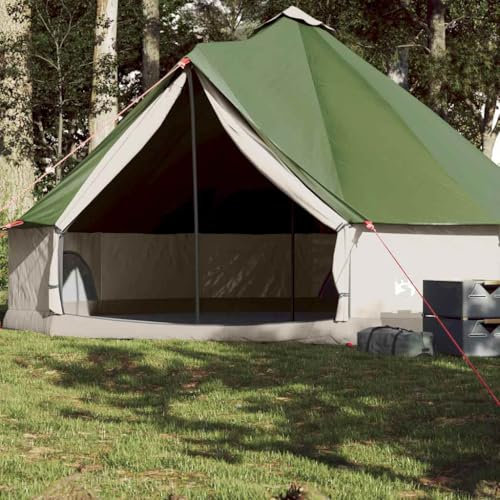 LAPOOH Tipi-Familienzelt 8 Personen Grün Wasserdicht, Caming Zelt, Camping Tents, Camping-Zelt - 94588