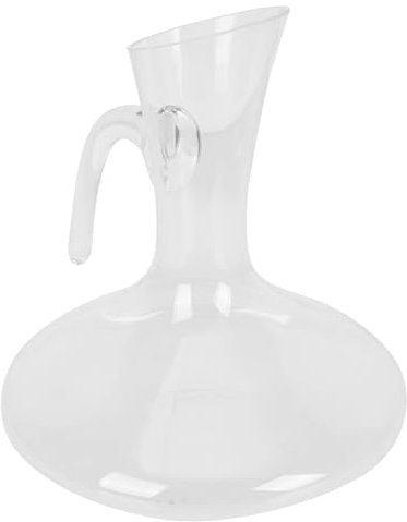 Alipis Decantador Casero de Vidrio de 1800ml para Vino Diseño Creativo y Superficie Lisa, Ligero y Rápido para Airear Vino en Casa o Eventos