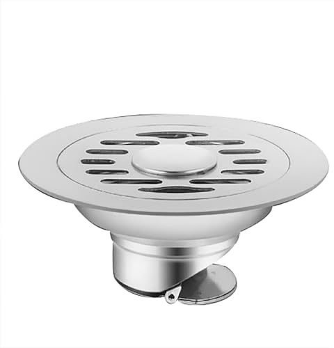 LMXRYPD Siphon de Sol en Acier Inoxydable, Siphon de Douche Multi-Usages, pour Cuisine, Balcon, Salle de Bain et Toilettes, avec Noyau Auto-Obturant et Filtre à Débris(Dual Use,9.8cm/3.8in)
