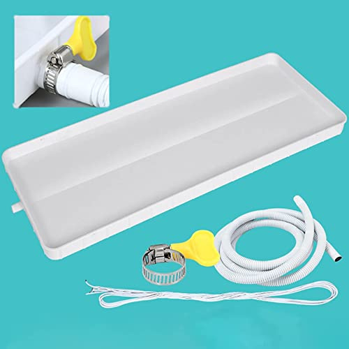 DECAKE Bandeja de Agua para Aire Acondicionado con diseño de desvío, Kit de tubería de Drenaje para Unidad Externa, Amortiguador de Goteo de CA Disponible en 1-2P y 3-5P, Dos tamaños (Col