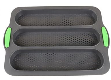 Molde de silicona for bandeja horno, molde for pan, panecillos for hamburguesas y sándwiches(Gray)