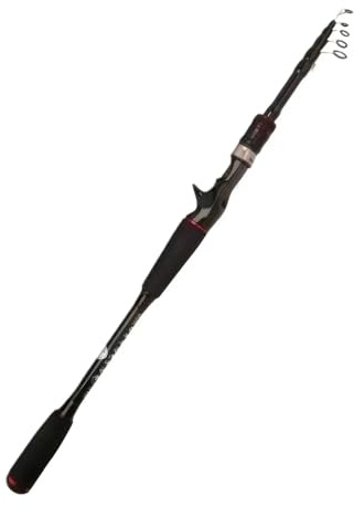 Teleskopisk fiskespö, havsspö teleskopfiskespö, kolfiber, liten och kort, bärbar, för resor, havshavsfiske, sötvatten öring (Casting Rod 2,1 M)