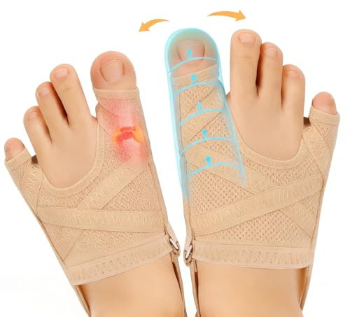 Tuxvealu 1 Paire Chaussettes Hallux Valgus, Orthese Hallux Valgus Corrective, Bandage de Ecarteur Orteil, Confortable Jour et Nuit, Orthèses Corrective pour Homme et Femme(L,38-42)