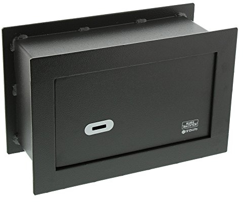 BURG-WÄCHTER Wandtresor mit Schlüssel, zum Einmauern, 4,5 l, 9,4 kg, Point-Safe PW 2 S, Schwarz