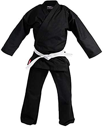 DEPICE Karateanzug KAGE 12 oz schwarz - 100% Baumwolle Canvas/Segeltuch - traditionell