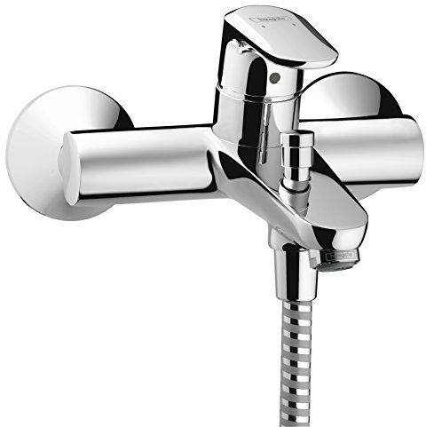 Hansgrohe Mischbatterie für Bad/Dusche Ecos, Chrom, Silber