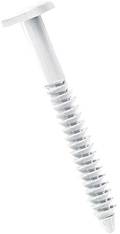 MidAmerica White 3 Shutter Lok Peg Fasteners 60 Pack Spikes Longer and Stronger