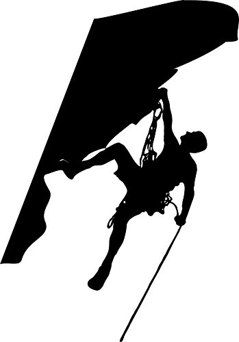 KFZ Aufkleber: Klettern, Climbing, Bouldern, Berg, Natur, Sport //(weiss - 200 mm x 140 mm)