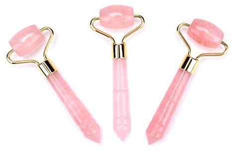 Körper Gesichtsroller Jade Roller, Massage Roller Für Gesicht Nacken, Natürliche Rosenquarz Beauty-Routine Für Glühende Haut, Schlankmachende Heilung Gesicht