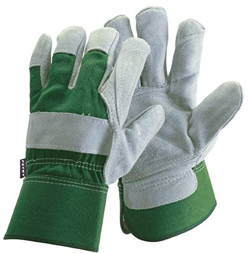 FZTEY Guantes de trabajo para hombres y mujeres, regalo de dama, poda, patio, granja, construcción, guantes para el hogar (XL, verde, 1)