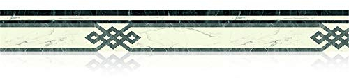 Tapetenbordüre selbstklebend zum Aufkleben für Wohnzimmer Küche Badezimmer Abnehmbare Wasserdicht Bodenleiste PVC Dekorative Bordüre Leuchtende Briten 5cm X 300cm