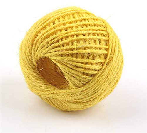 Cqinju-Natural Yute Cordel 20 rollos 100m Rodillo de lino Cordón de hilo de yute natural, cuerda de cáñamo Evento de embalaje de regalo Suministros de fiesta de eventos DIY de la boda, Cuerda de embal