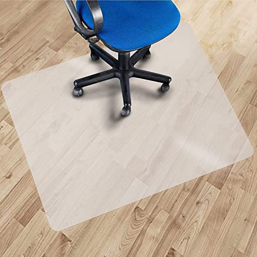 Floordirekt Bodenschutzmatte für Hartböden aus Polypropylen | Halbtransparent | Bürostuhlunterlage Bodenmatte Stuhlunterlage | rutschfeste Unterseite | in vielen Größen erhältlich (114 x 130 cm)