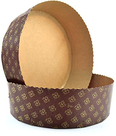 DUE ESSE S.N.C. DI SABATINI ALDO & C. 10 moldes para panettone bajo 1000 g, diámetro 23 cm, altura 8 cm, ideal para hacer panettones y postres tradicionales