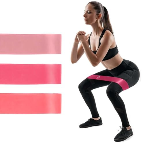3 Stück Widerstandsbänder, Gummibänder Fitness, Sportbänder krafttraining Gummi, Fitness Band Set, Fitness Bands, Für Yoga, Pilates, Krafttraining, Flexibilität, Stretching(3 Widerstandsstufen)