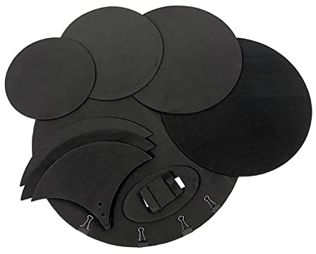 Harilla 10 Stück Drum Dämpfer Hi Hat & 2 Becken Dämpfer Bass Snare Drum Dämpfer Pad