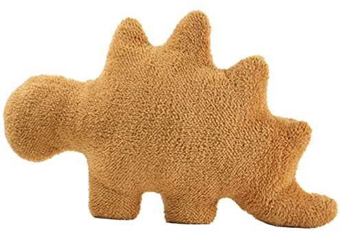 Pipihome Dino Chicken Nugget Pillow, Chicken Nugget Plush Funny Stuffed Animal Soft Huggable Pillow Cushion Toy for Kids and Adults