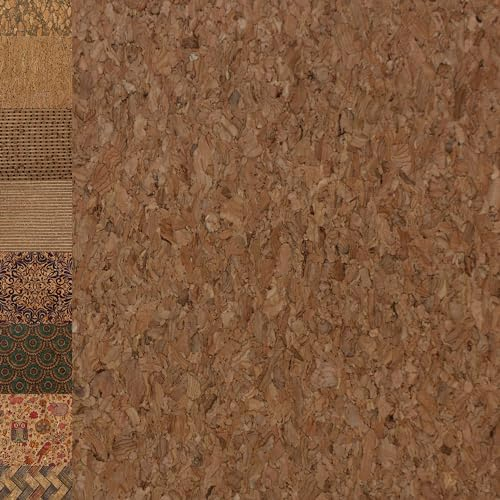 MAGAM-Stoffe Kork Stoff zum nähen Basteln Möbel bedruckt gold natur Meterware 50cm (Natur)
