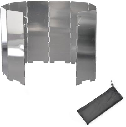 Carkio Protección contra el viento plegable para almacenamiento de gas, pantalla de viento para exteriores, pantalla de viento para camping, barbacoa al aire libre, Stoves, Gas Stoves, pantalla de