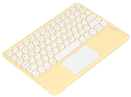 Qiilu Clavier avec Touc Ad Ro D Cap Clavier Fiable pour Téléphones Mobiles Ordinateurs Portables Ro D Clavier Fiable pour Téléphones Mobiles Ordinateurs Portables Ca (Yellow)