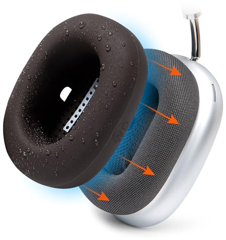 WC SweatZ Max - Copri auricolari protettivi brevettati per Airpods Max realizzati da Wicked Cushions | Resistente al sudore e facilmente lavabile | Brown