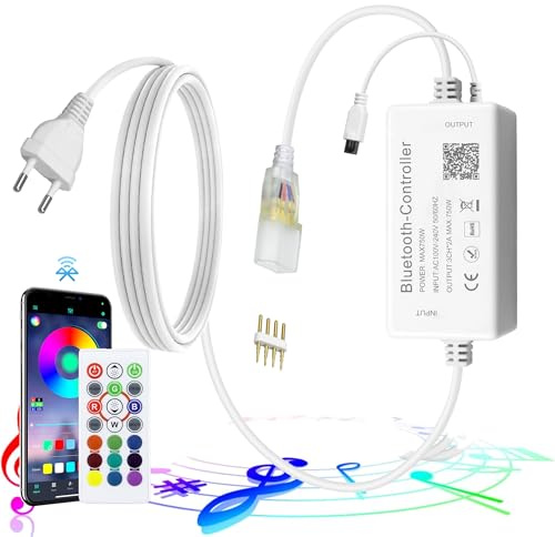 ALITOVE Bluetooth Controller 230V IR Dimmer Nur für 230V RGB Neon Streifen