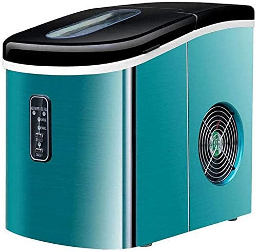 Macchina per cubetti di ghiaccio Macchina per fare il ghiaccio portatile per controsoffitto, macchina per fare il ghiaccio da banco in acciaio inossidabile, 16 kg di ghiaccio ogni 24 ore, produzione
