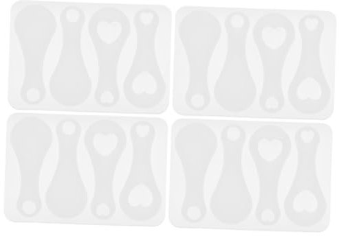 NUOBESTY 4pcs Silicone Trolley Token Mold DIY Shopping Cart Token Mold for Casting Making Supply for Trolley Coins