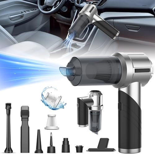 DkevEu Aspirapolvere per Auto Potente 20000 Pa Conveniente Aspiratore per Auto con Ricarica USB Aspirapolvere per Versatile per PC Casa Cucina Peli di Animali Crepe e Angoli