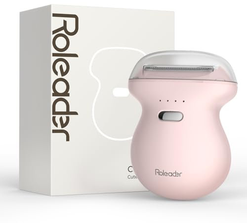 Roleader Mini Rasoio Elettrico Donna, Portatile Depilatore Corpo Donna Formato Da Viaggio, Lady Shaver Ricaricabile Type-C, Impermeabile Wet & Dry, Impugnatura Ergonomica(Rosa)