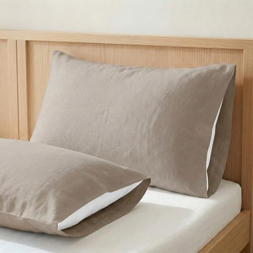 ECOMMERC3 Federe per cuscino 45x70 cm set 2 pezzi | Terra | Extra morbido: 100% cotone naturale - traspirante - facile da lavare - colori brillanti - Qualità spagnola