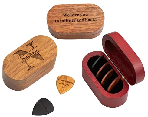 Personalisierbare Gitarrenplektren und Plektren, individuelle Holz-Gitarrenplektren, Geschenke für Vater, Sohn, Lehrer, Weihnachten, Geburtstag, Plektrum für Bass, Ukulele