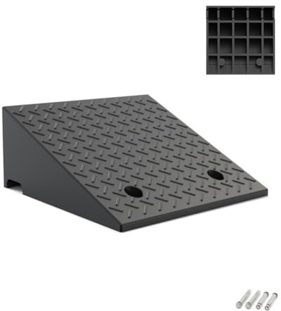 KXWOQ3ED Gummi Bordsteinrampe, 15 cm Höhe Schwellerampen Rollstuhlrampe, rutschfeste Türschwellenrampe für Auto Rollstühle Motorrad