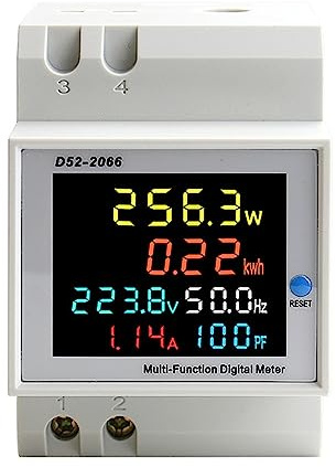 Din - Medidor de energía digital monofásico, cero kWh, voltaje, contador de consumo de energía, medidor de energía eléctrico, WiFi, para panel eléctrico, enchufe inteligente, monitor de potencia