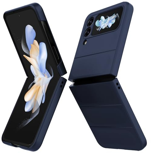 BonYonka Funda para Samsung Galaxy Z Flip 4, Case de PC Resistente a Golpes y Arañazos, Funda Integral con Protección para La Cámara, Azul