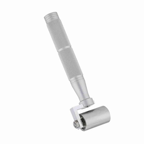 Keenso Rodillo de Presión Plano Texturizado de Acero Inoxidable para Papel Tapiz, Herramienta Manual de Bricolaje para Telas No Tejidas, Papel Tapiz Engrosado de PVC, Lámina Dorada, Pozo Profesional