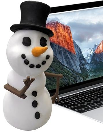 Generico Pupazzo di Neve Figura di Azione - Decorazioni Natalizie Divertenti Stampate in 3D | Modello da Tavolo Festivo,per Casa Ufficio Camera Soggiorno Display Invernale Libreria Davanzale